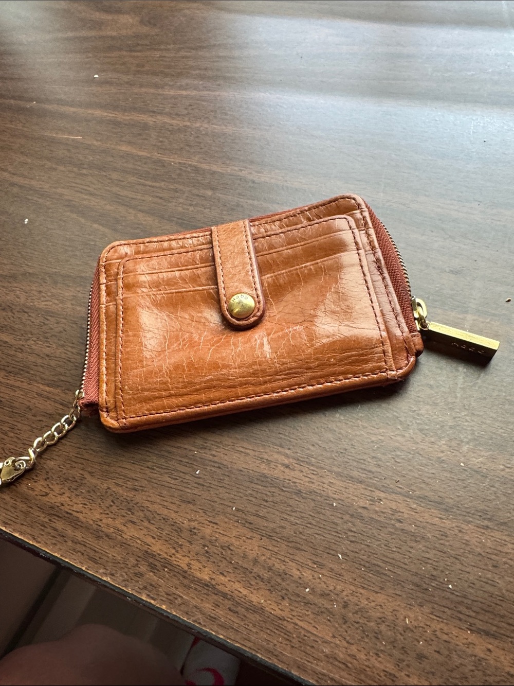 Hobo Brown Leather Credit Card Case